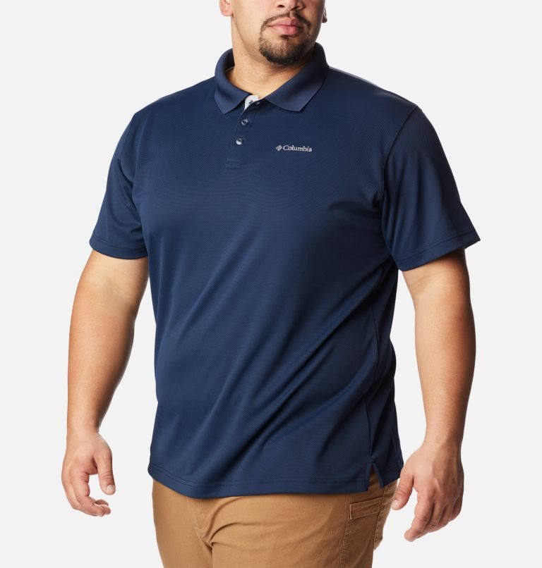 Men's Columbia Utilizer Polo Shirts Navy | Plus Size CA-Y4150